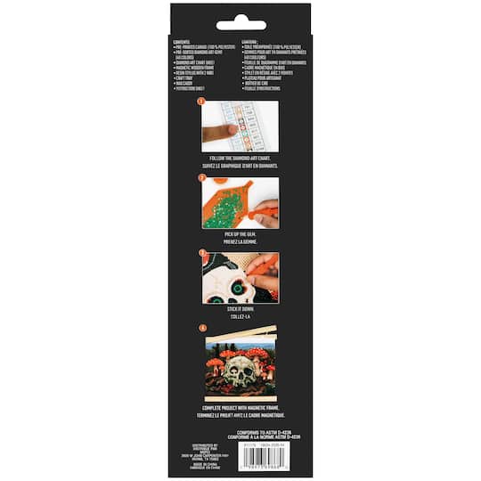 8" x 10" Skull & Mushrooms Diamond Art Kit with Magnetic Wood Frame by Make Market®